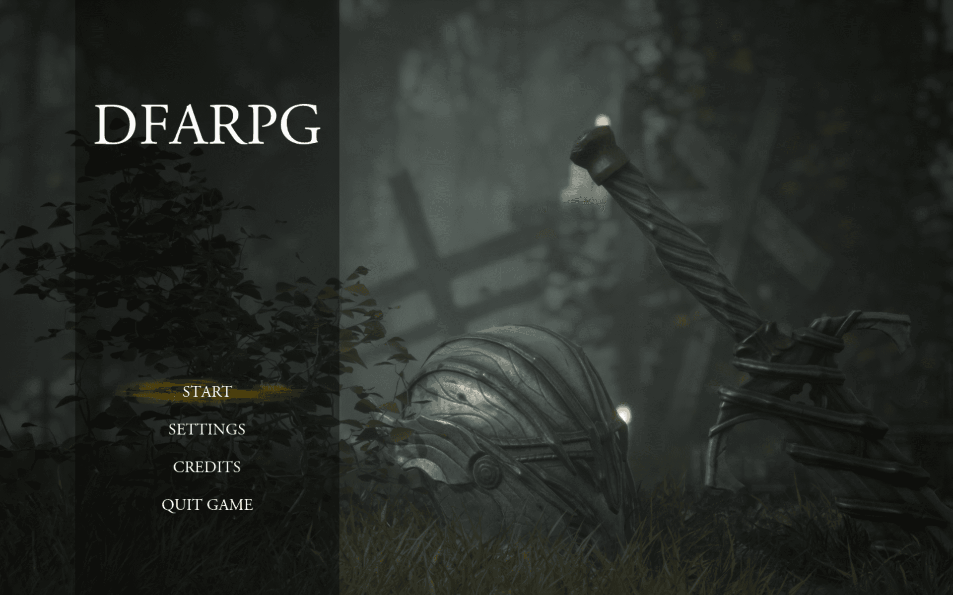 Screenshot of the main menu
